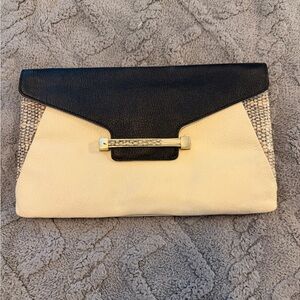 Vince Camuto Black and Cream Women's Clutch